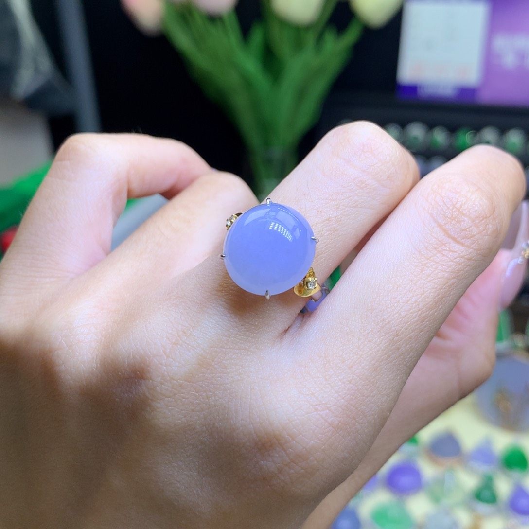 翡翠颈饰18K金镶嵌天然