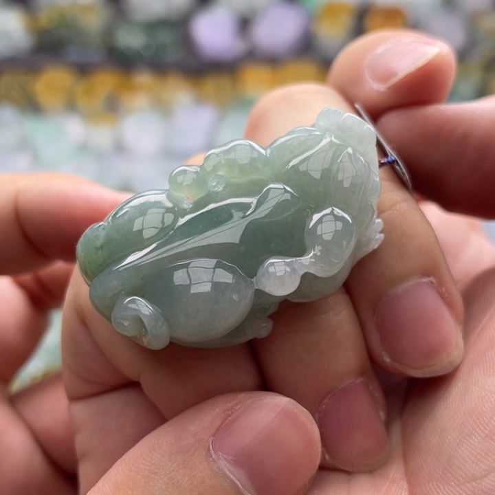 翡翠颈饰未镶嵌貔貅