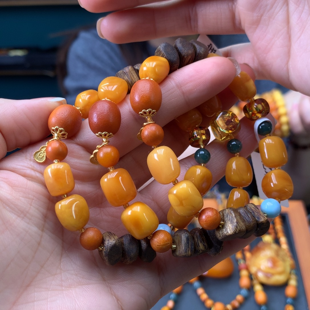 蜜蜡未镶嵌手串多样性发一