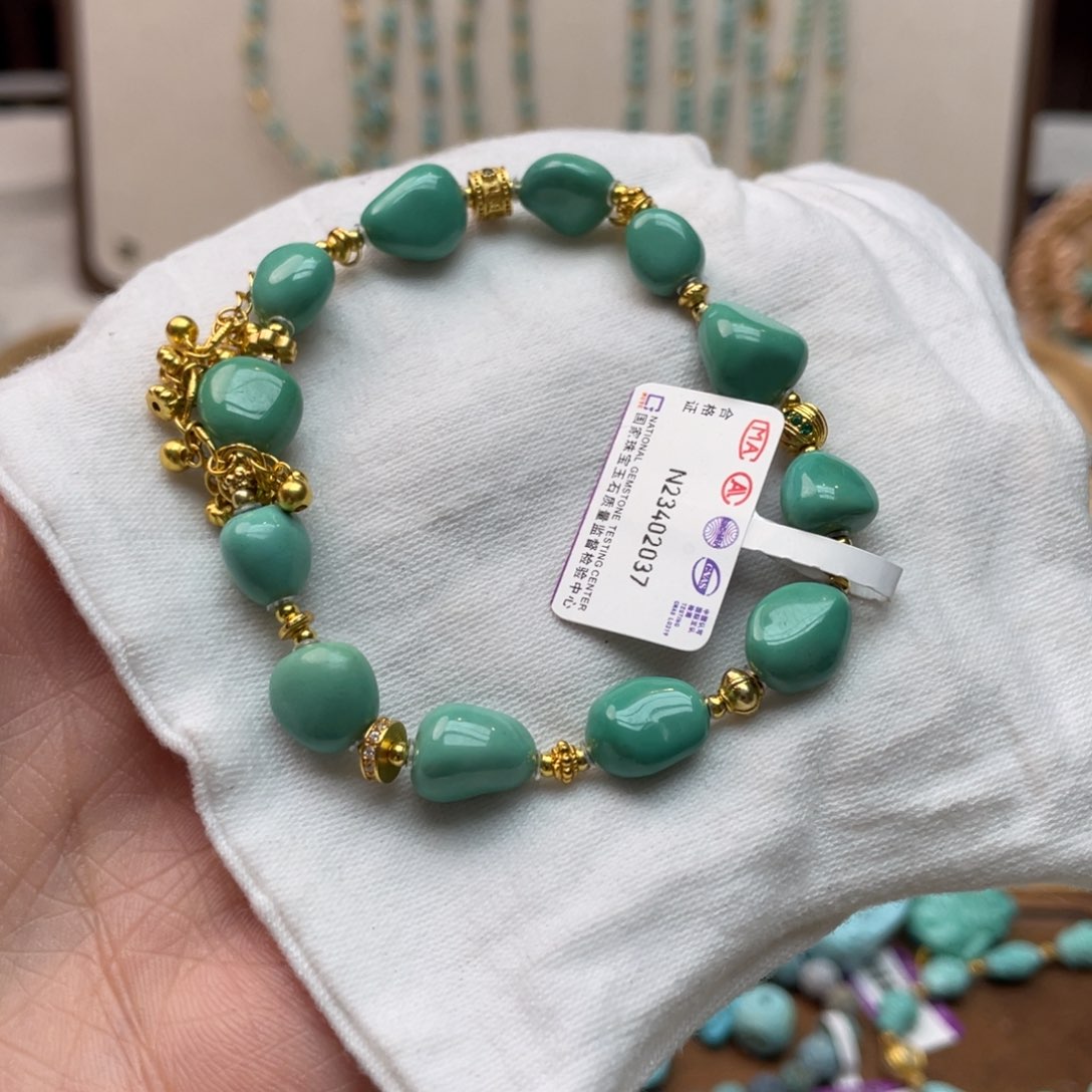 绿松石手链银S925镶嵌小****萌
