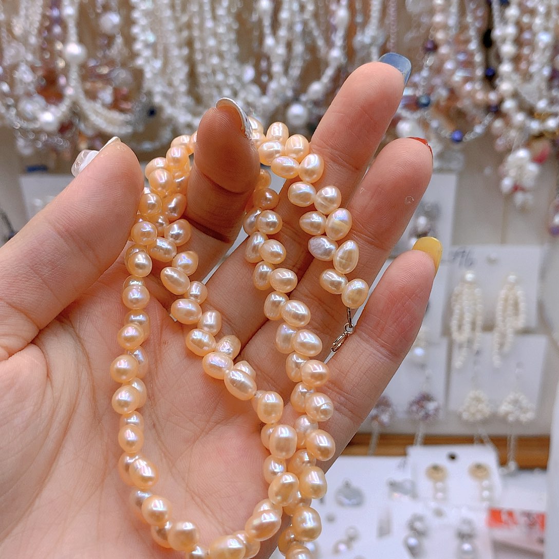 银S925镶嵌淡水珍珠发饰㕻**⺗