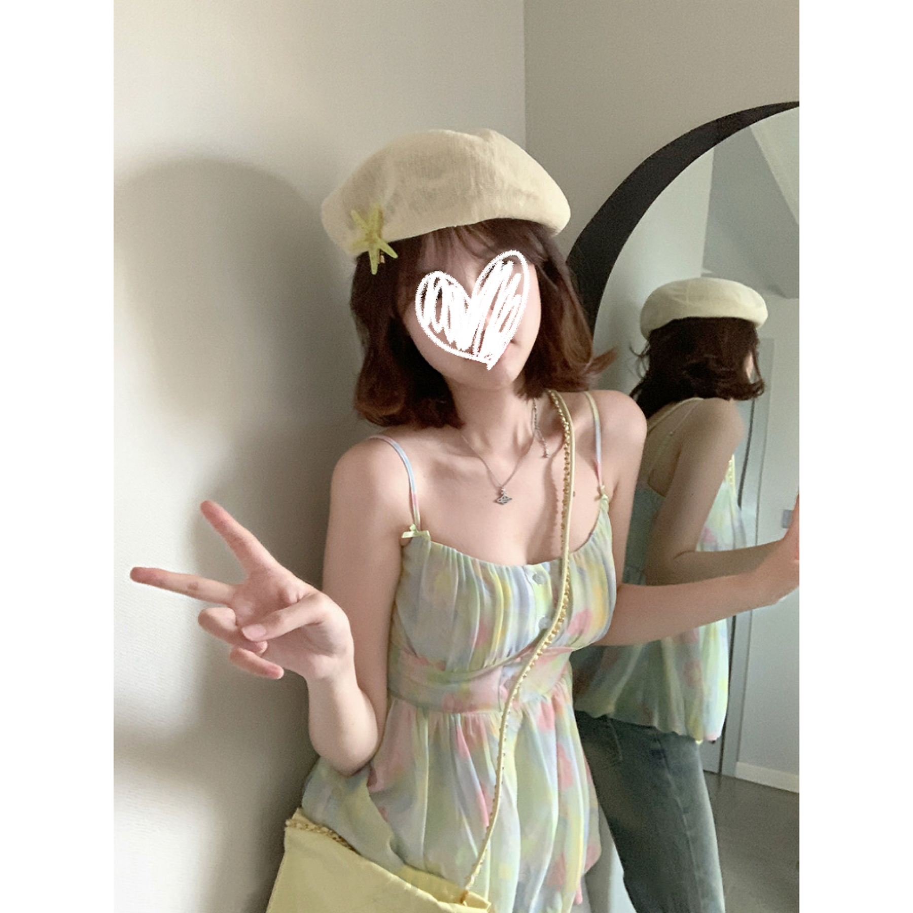 【爱丽丝梦境】油画吊带背心女春夏法式甜美别致上衣