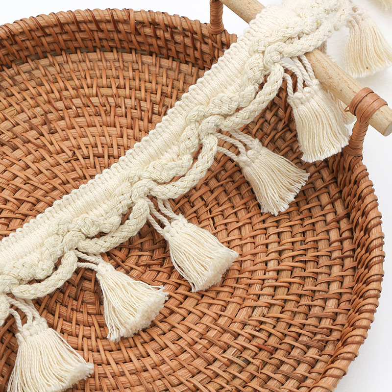 【兮子家】6.5cm加厚波浪吊穗流苏花边沙发抱枕窗帘毛毯家纺辅料