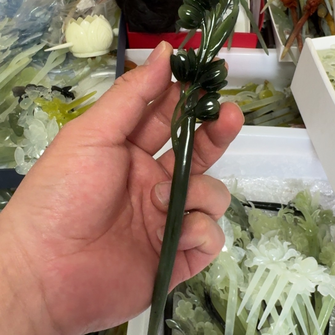 岫玉发簪未镶嵌明君玉簪贼拉好看