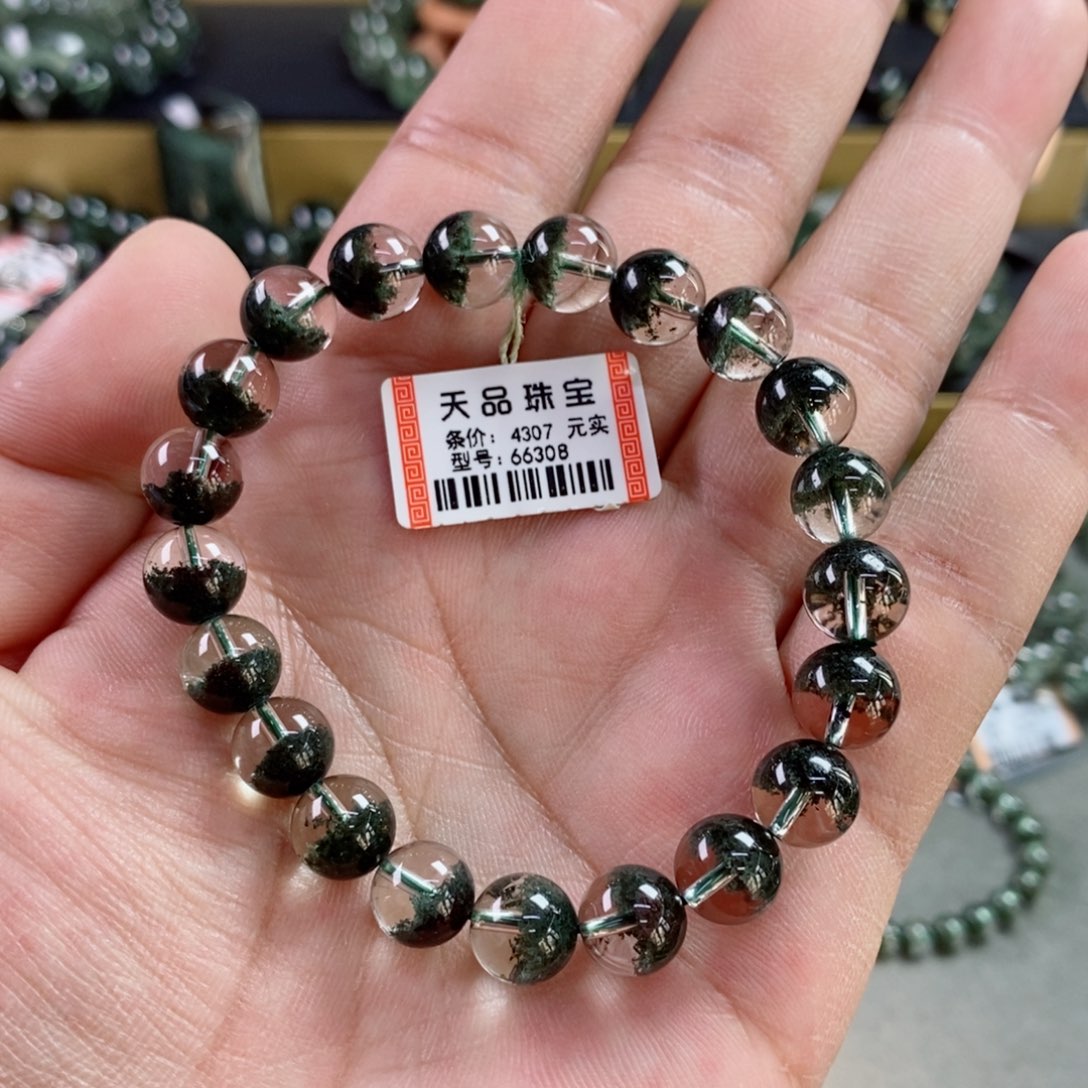 水晶手串未镶嵌绿幽灵66308