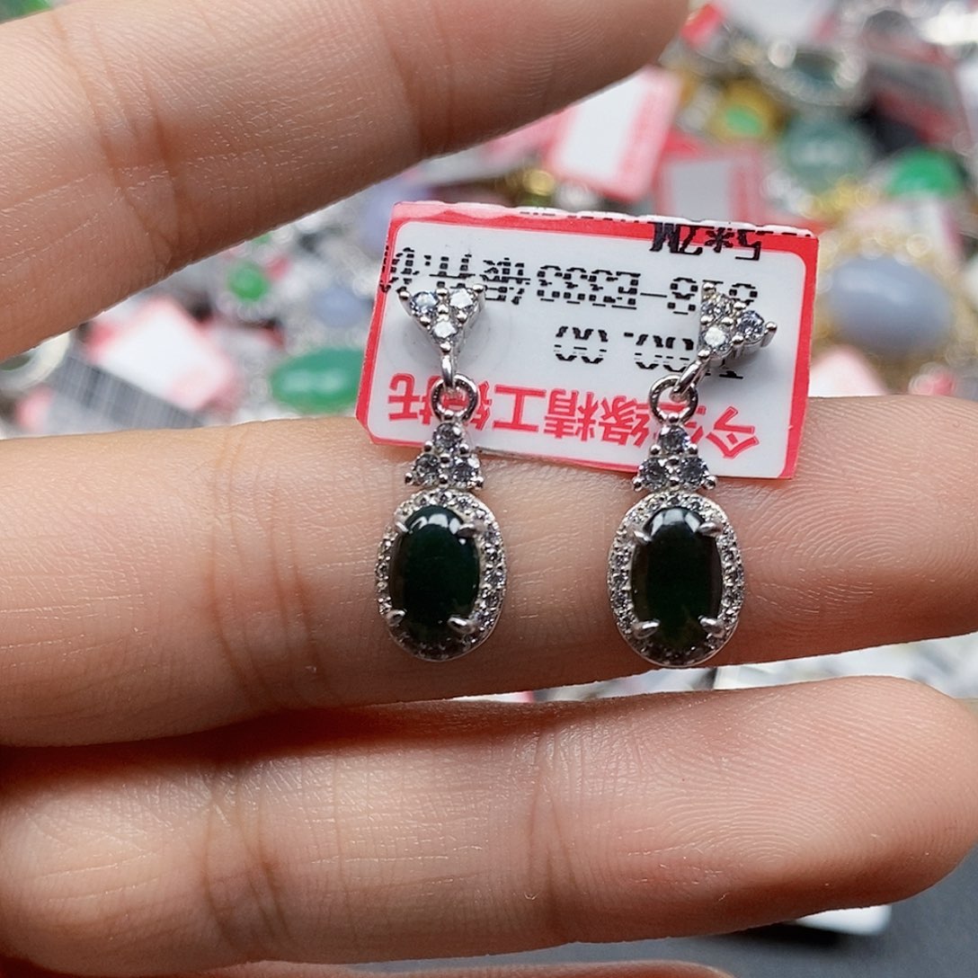 翡翠银S925镶嵌戒指