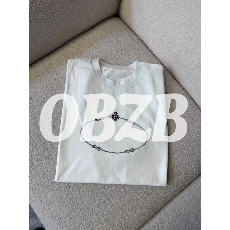 OBZB【P双色短袖】白色休闲宽松短袖时尚潮流百搭男女同款5027