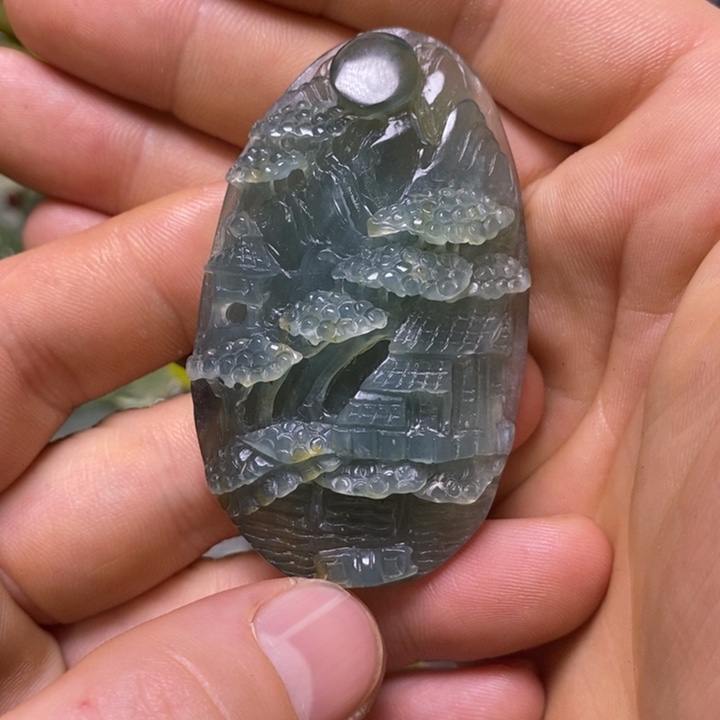 岫玉未镶嵌岫玉挂件