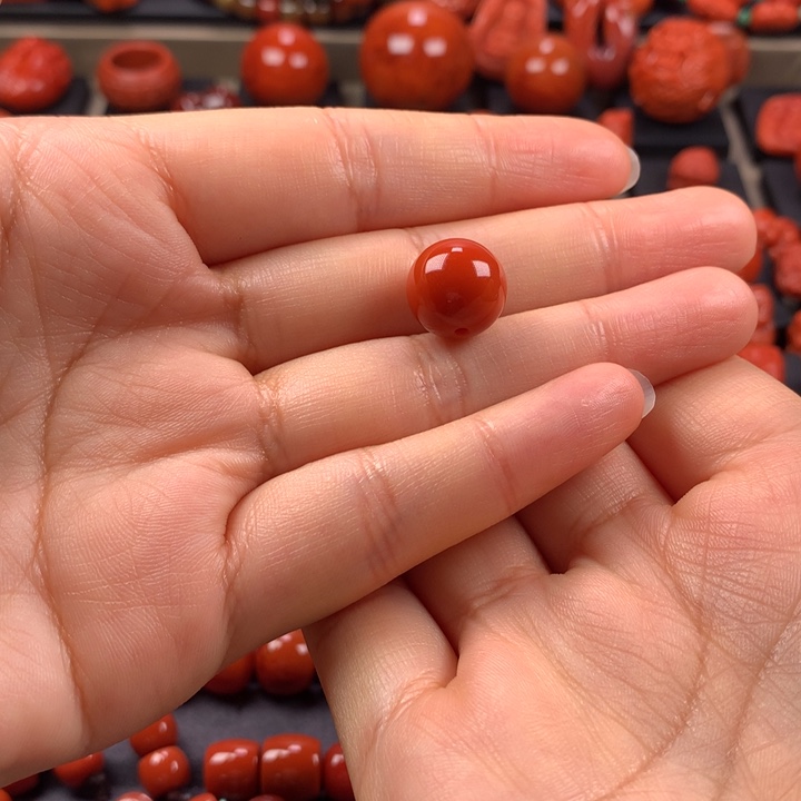 南红玛瑙圆珠单珠12.5MM未镶嵌