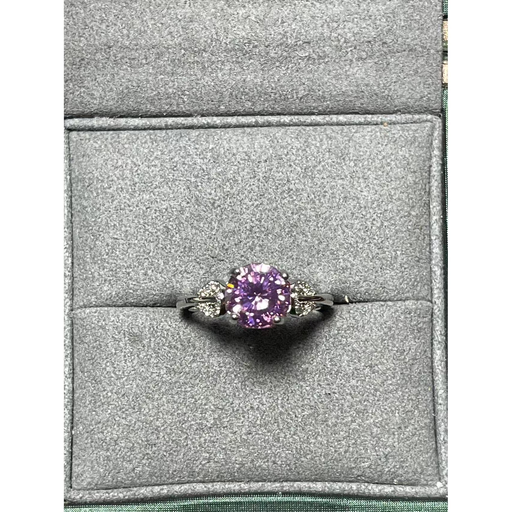  福玺甄选紫干枯圆戒指6726