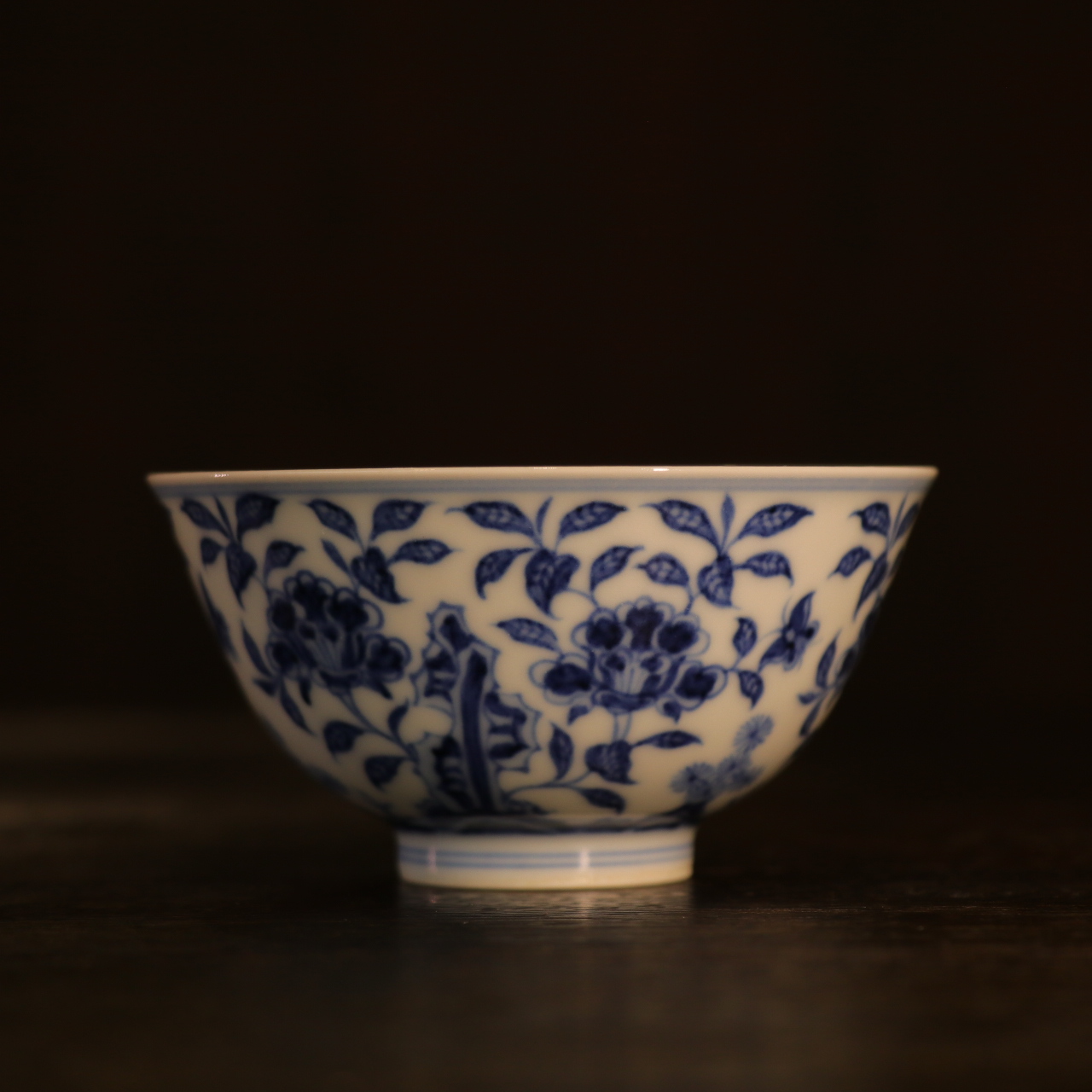 【元煦和晓】青花山茶花小碗杯单杯