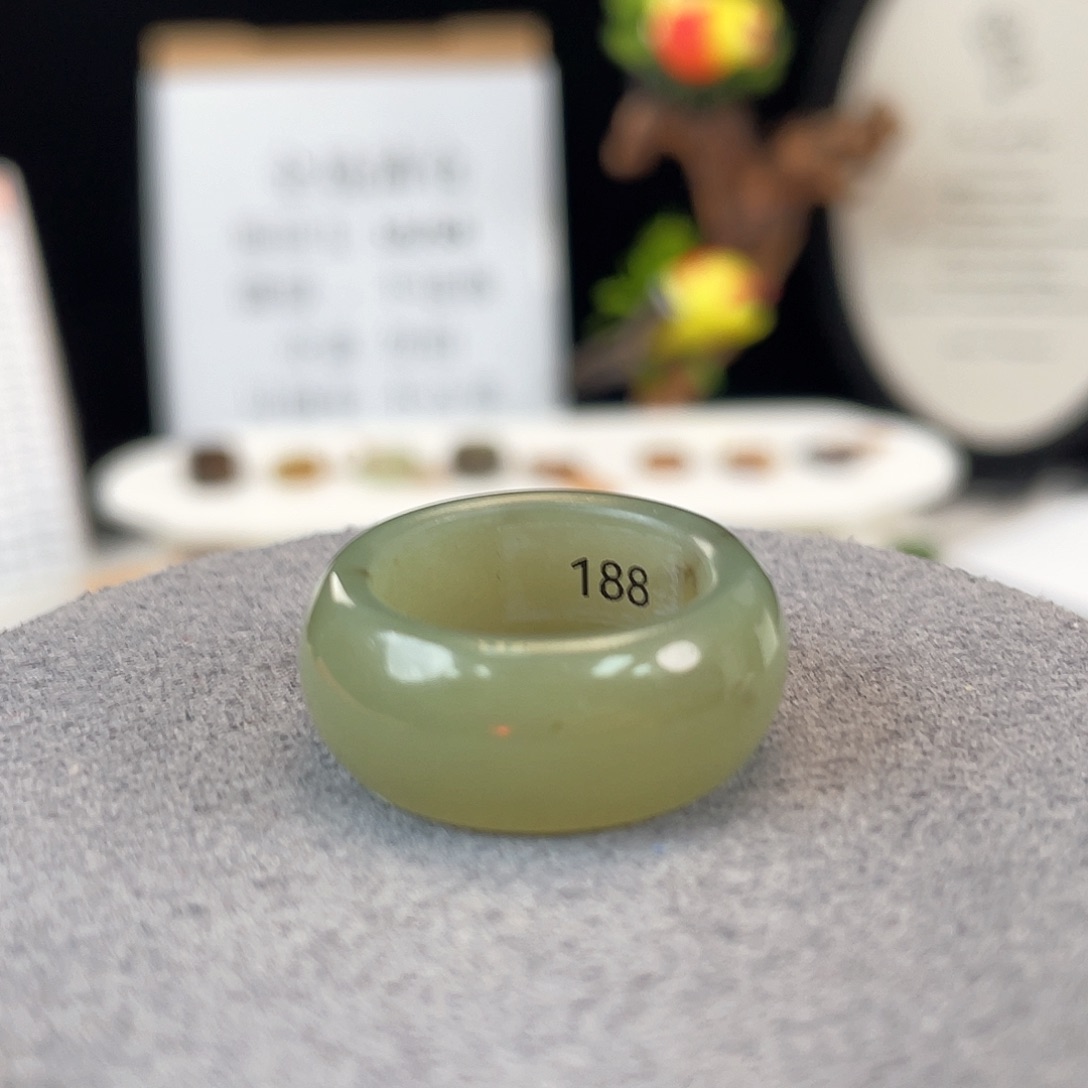 和田玉戒指未镶嵌c34浅湖水点糖17.2 不退换拍一不发
