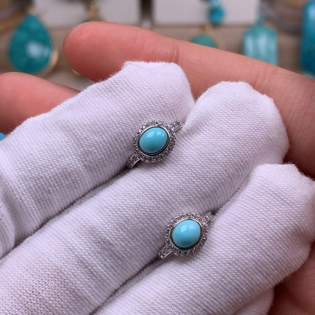 绿松石银S925镶嵌珠宝奇石