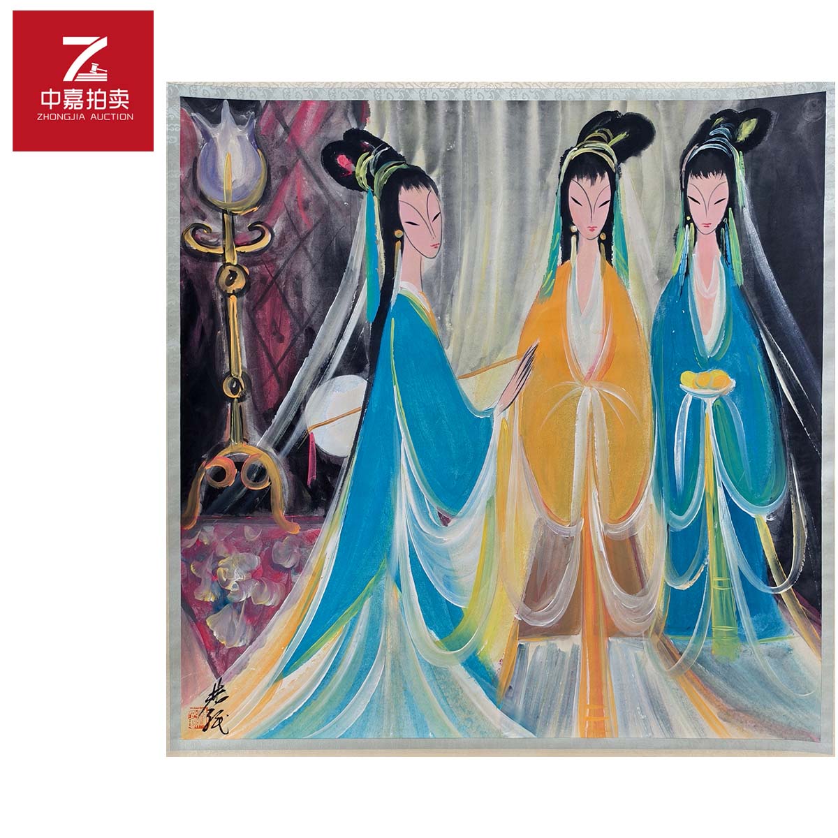 1-L0004绘画立轴人物67x67