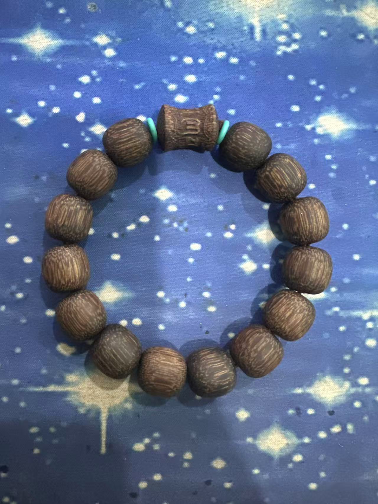 T5 黑肉老山檀1.5cm单圈手串