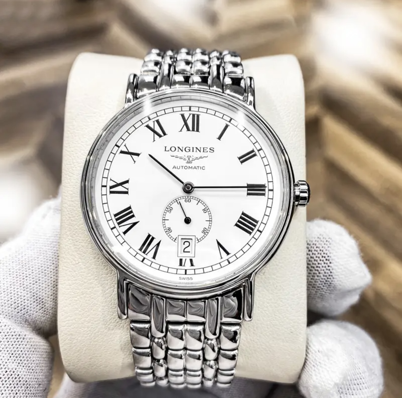 99新 Longines/浪琴 瑰丽机械表38.5mm瑞表透底原装机芯手表名表