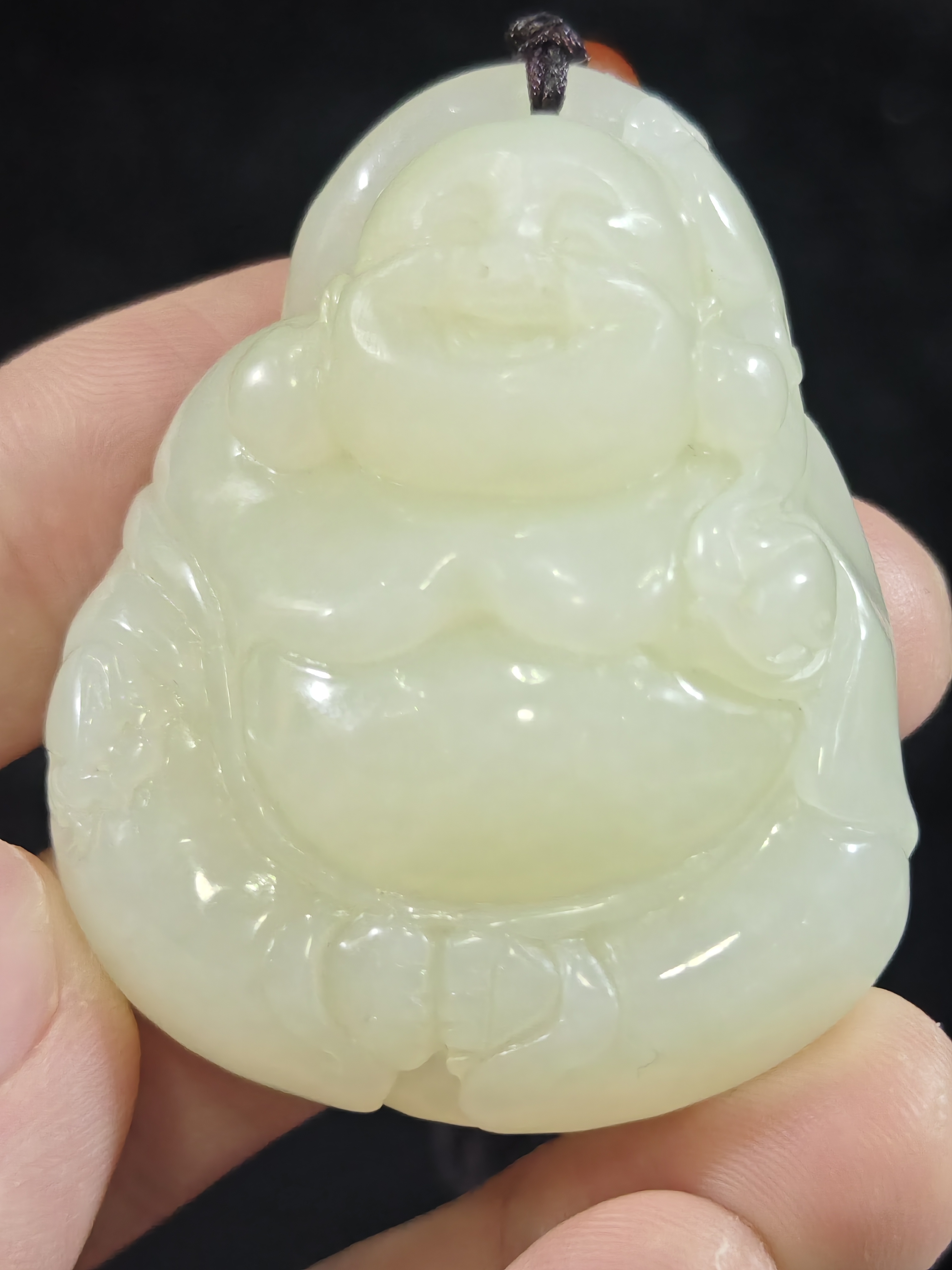 天然和田玉大肚佛吊坠挂件配饰54克50*40*18mm