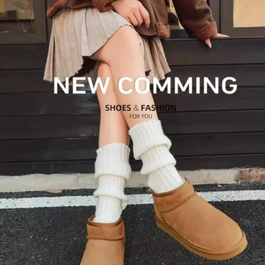 CNMR秋冬加绒皮毛一体雪地靴迷你厚底保暖休闲短筒雪地靴