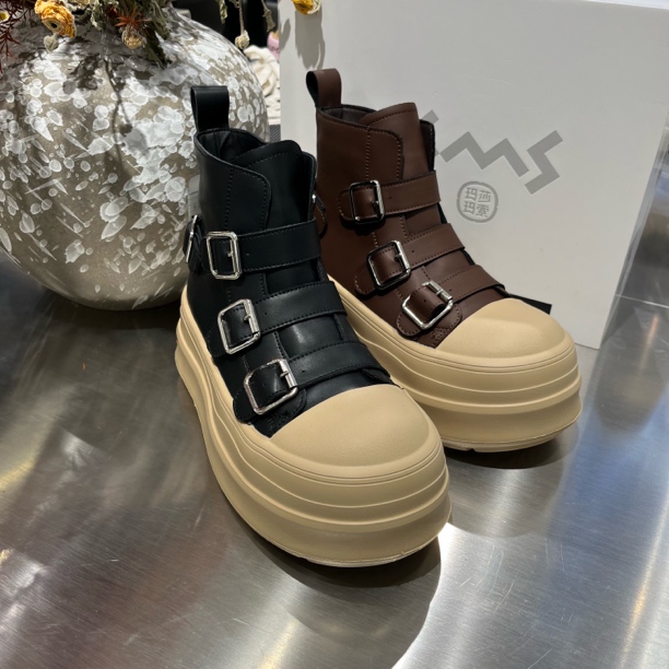 773-25玛莎玛索2025新款真皮厚底增高马丁靴百搭休闲二棉洋气舒适