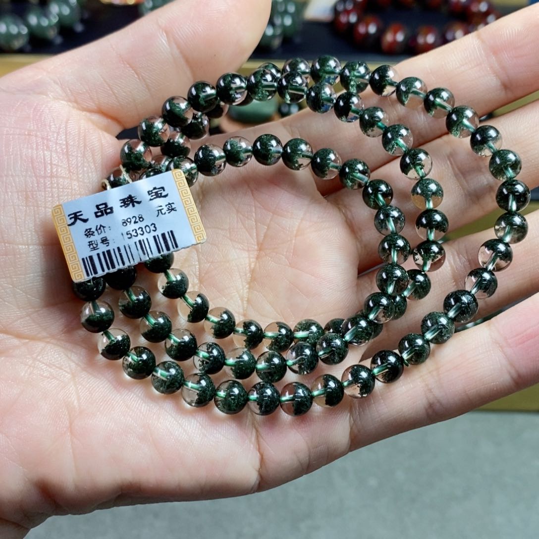 水晶手串未镶嵌绿幽灵153303