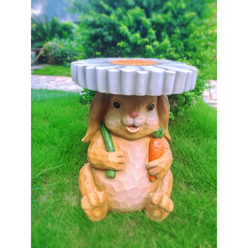 可爱松鼠树桩桌椅户外装饰品别墅幼儿园阳台花园庭院休闲防水圆桌