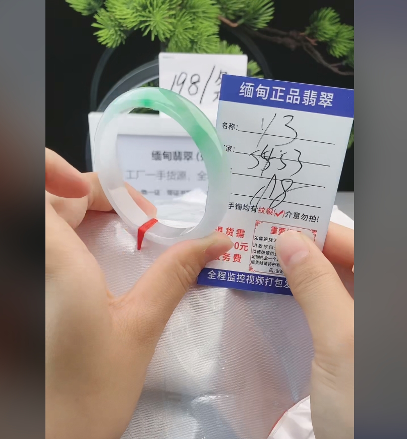 Y3缅甸翡翠手镯处理198/条【一物一证】实物以直播间为准