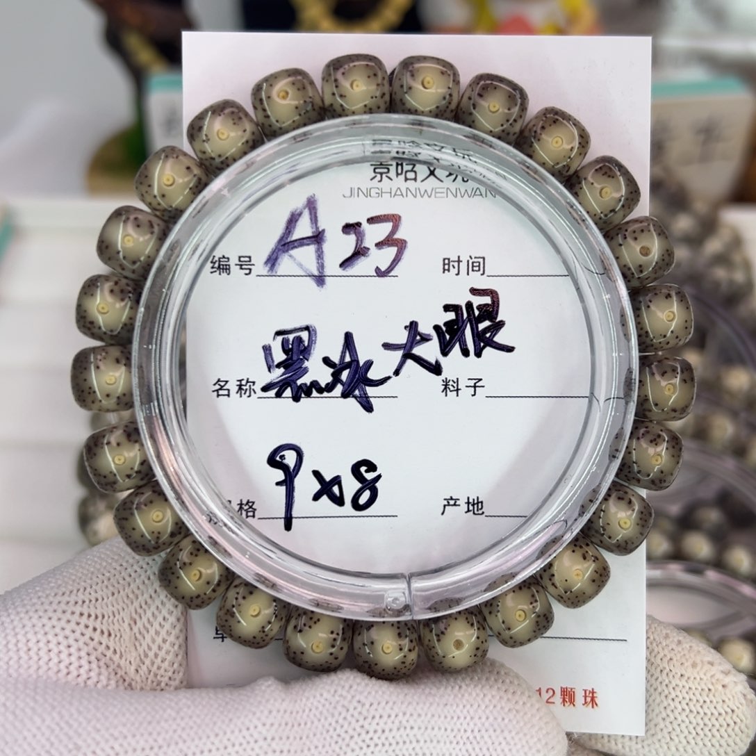 星月菩提吊坠黑冰大眼