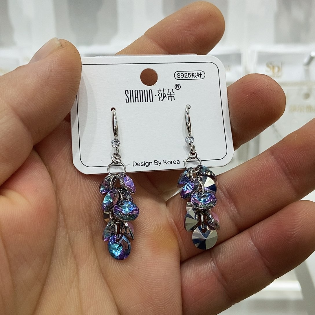 锆石纯铜合金耳环