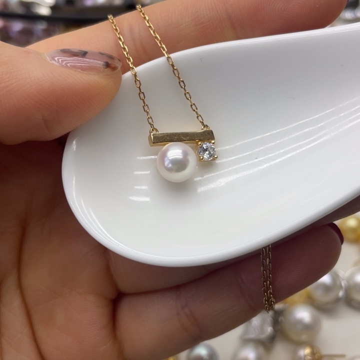 海水珍珠项链银S925镶嵌