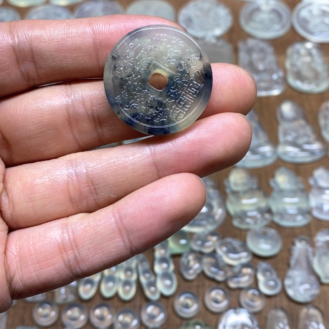 岫玉吊坠(不含链)未镶嵌