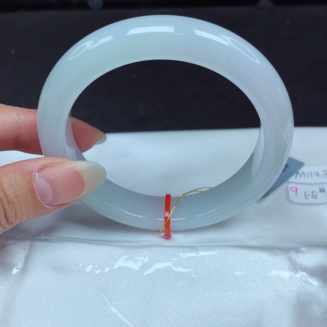 翡翠未镶嵌手镯58圈875