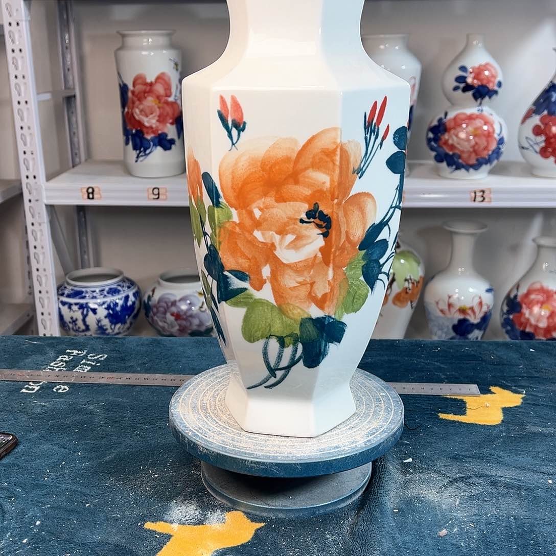 摆件景德镇陶瓷6黄牡