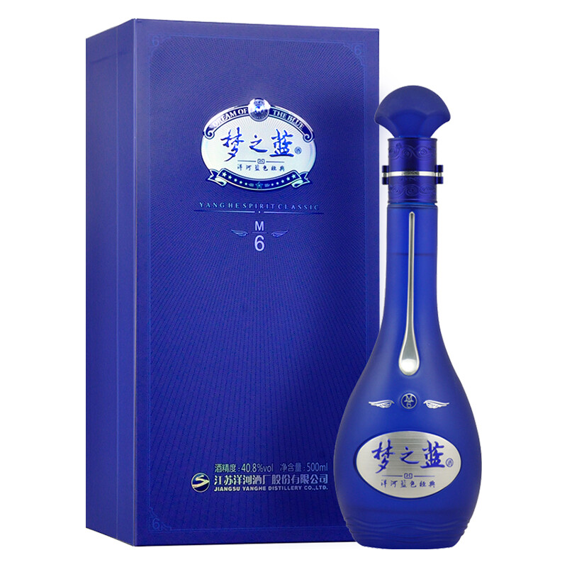 洋河【运损微瑕防伪掉】梦之蓝40.8度M6 500ml*1瓶浓香型白酒40.8度