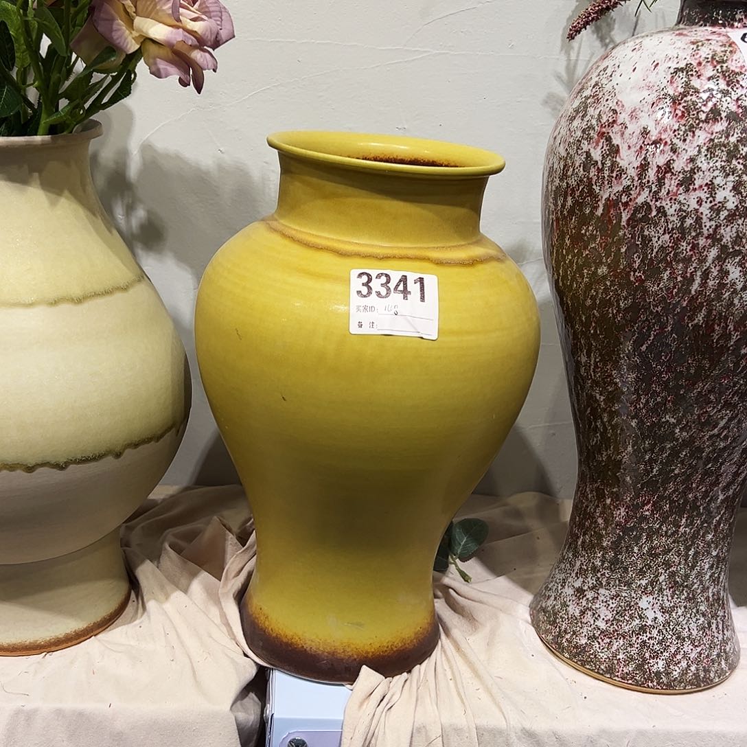 瓶3341高34口12陶瓷花瓶无孔