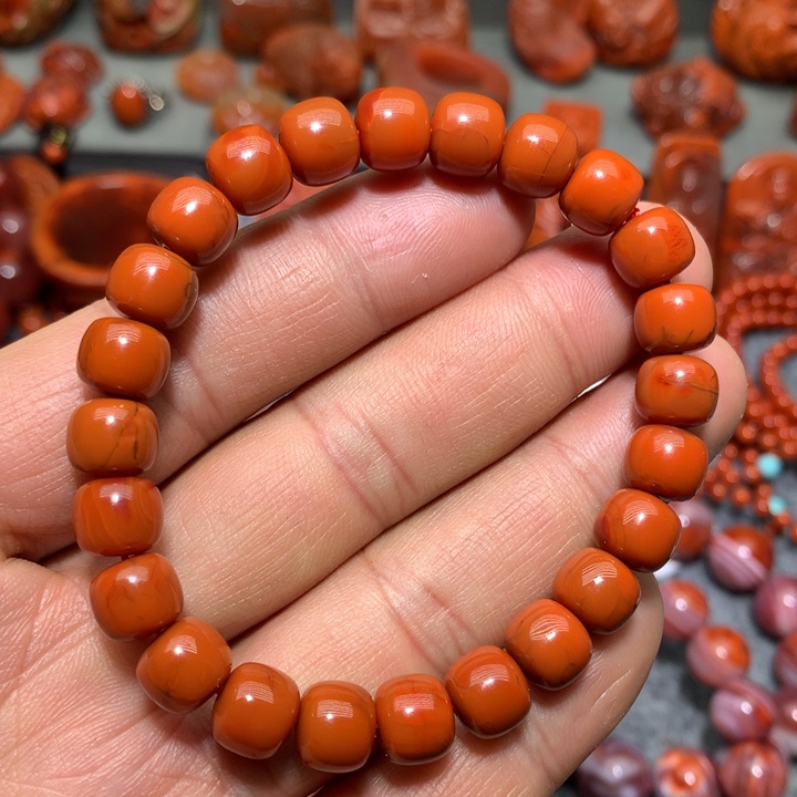 南红玛瑙手串未镶嵌9m m