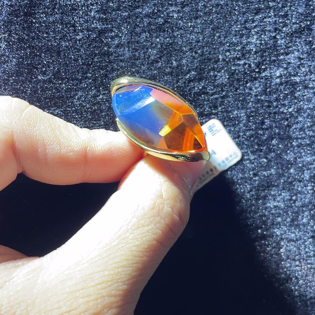 蓝珀珠宝奇石银S925镶嵌