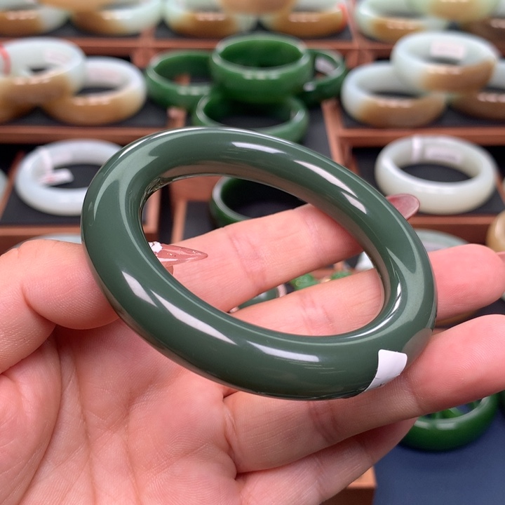 和田玉（碧玉）5455圈口未镶嵌