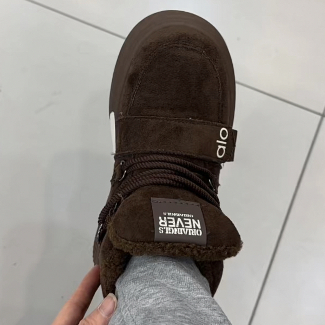 冬季加绒保暖雪地靴女款厚底防滑休闲棉鞋时尚百搭