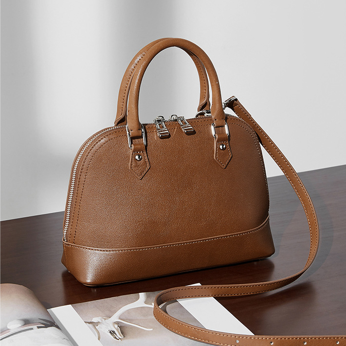 新款韩版高级感真皮贝壳包女式时尚手提包休闲潮流单肩斜挎包包女