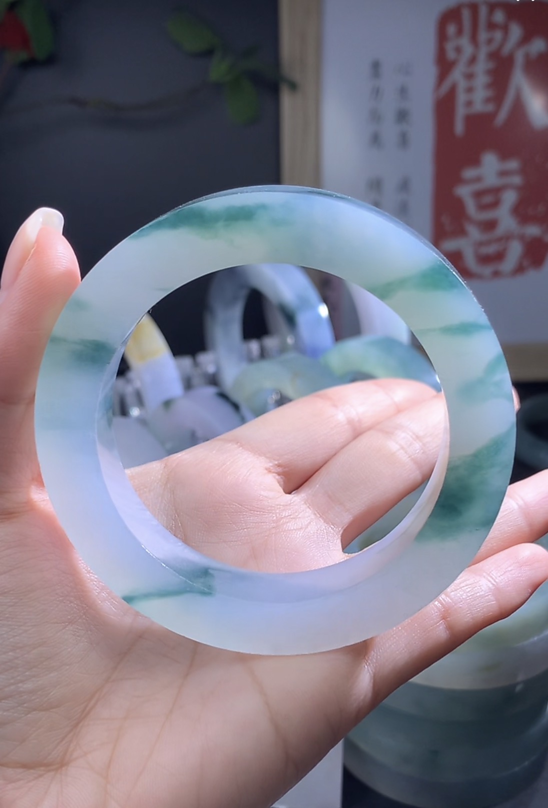 天然A货翡翠手镯