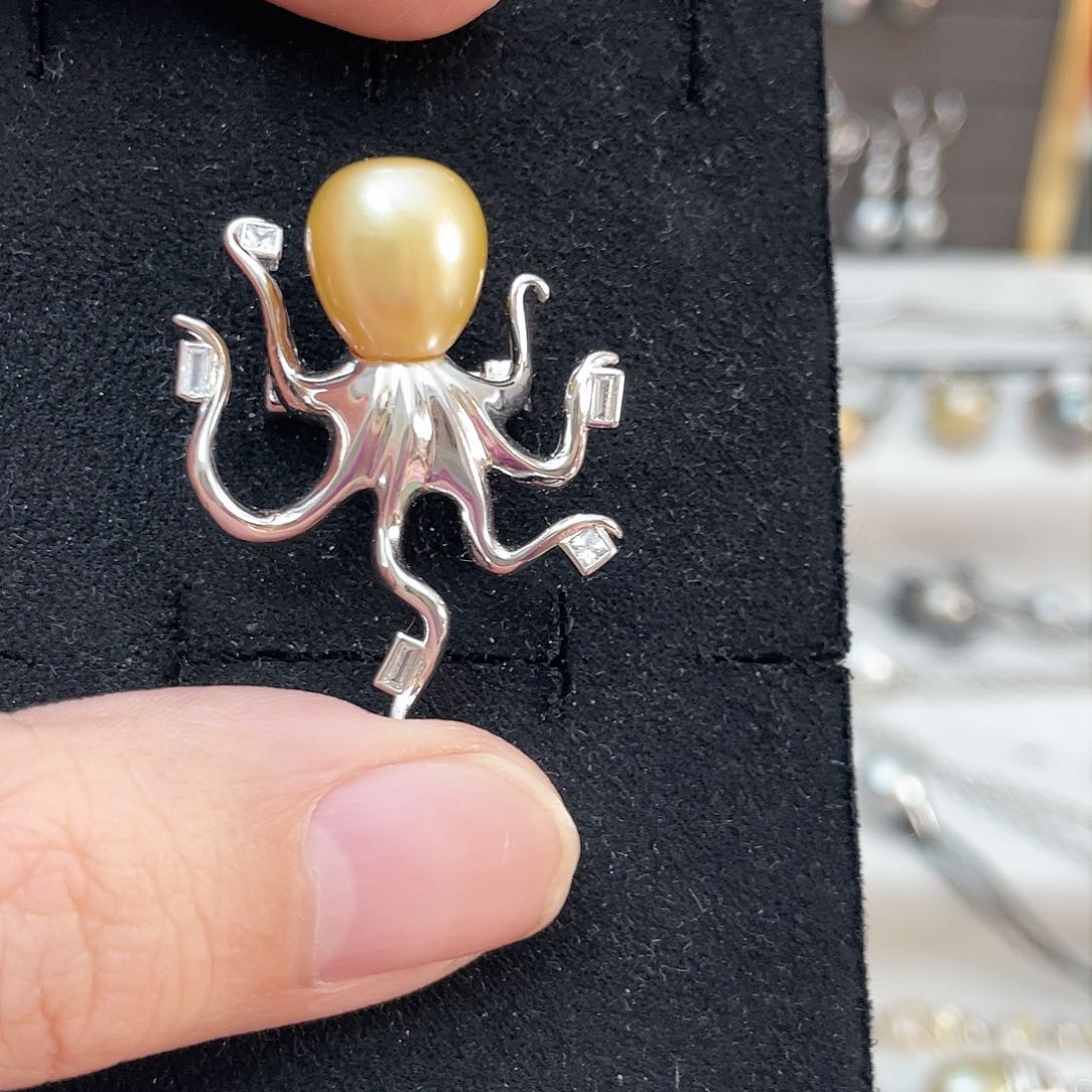 海水珍珠吊坠(不含链)银S925镶嵌