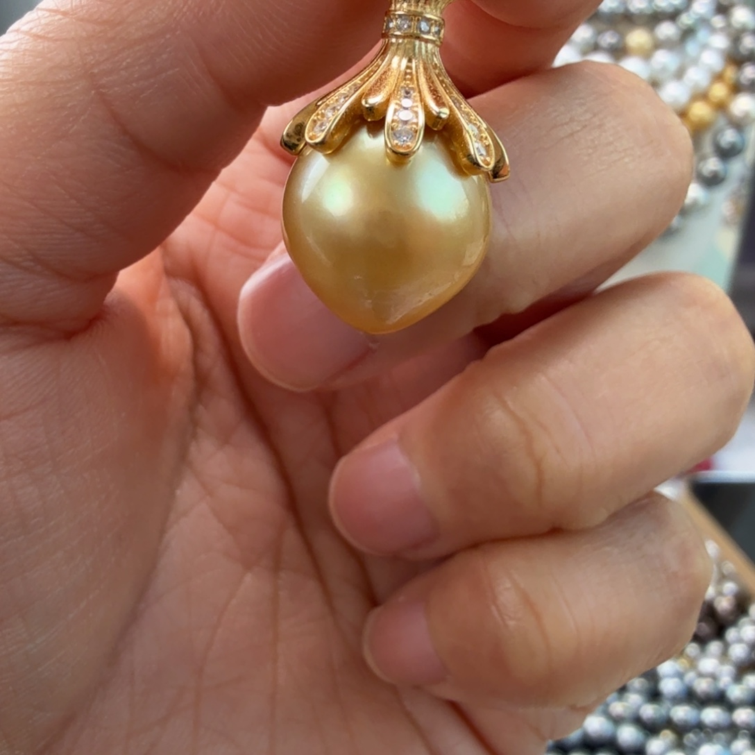 海水珍珠颈饰银S925镶嵌13-14