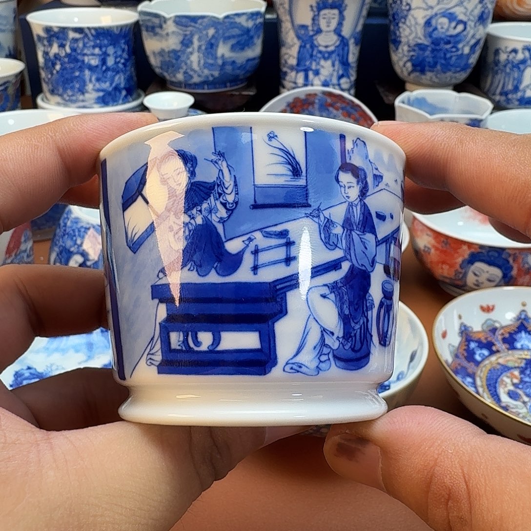 自***在杯子景德镇全手工手绘陶瓷