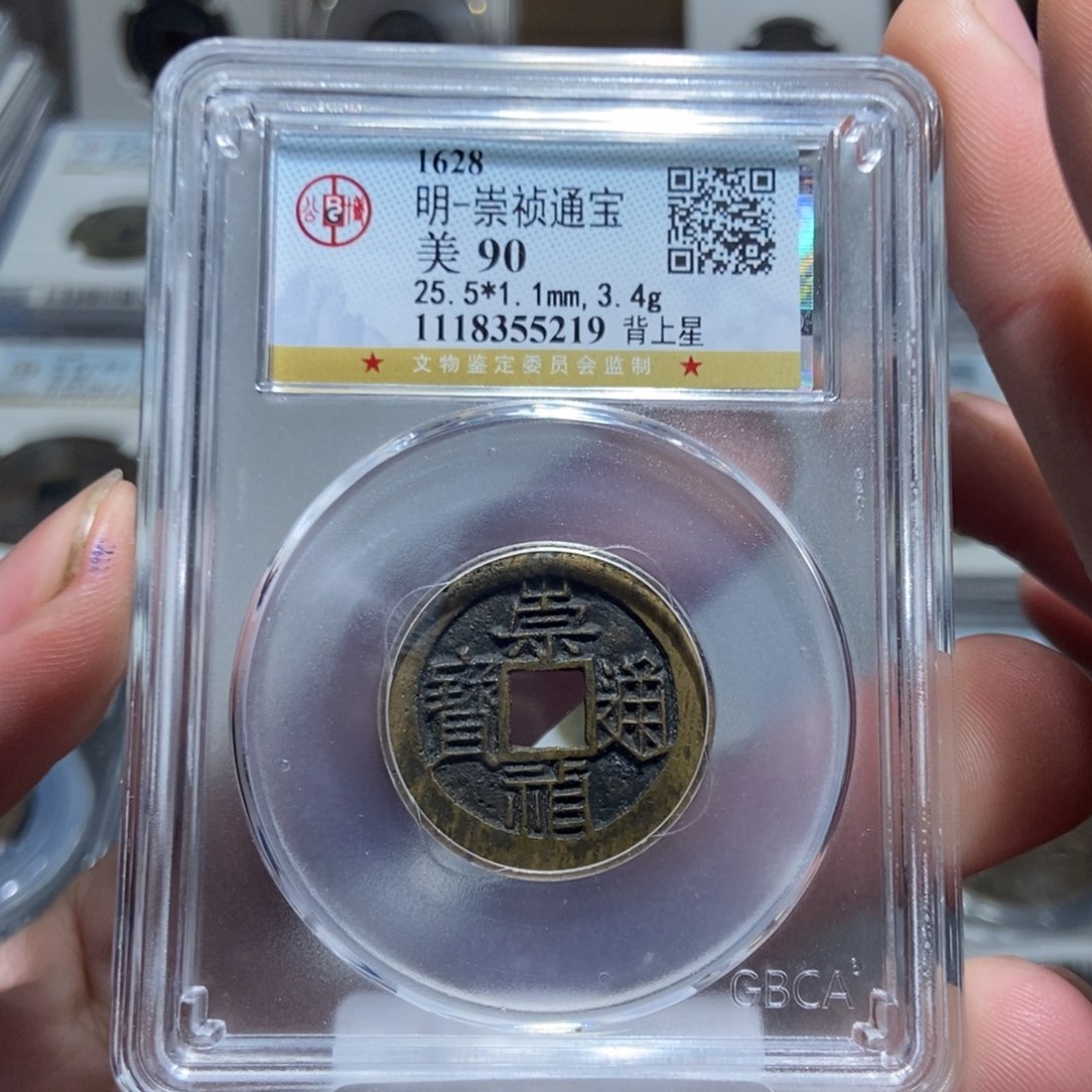 铜【天道臻选】崇祯背上星5219