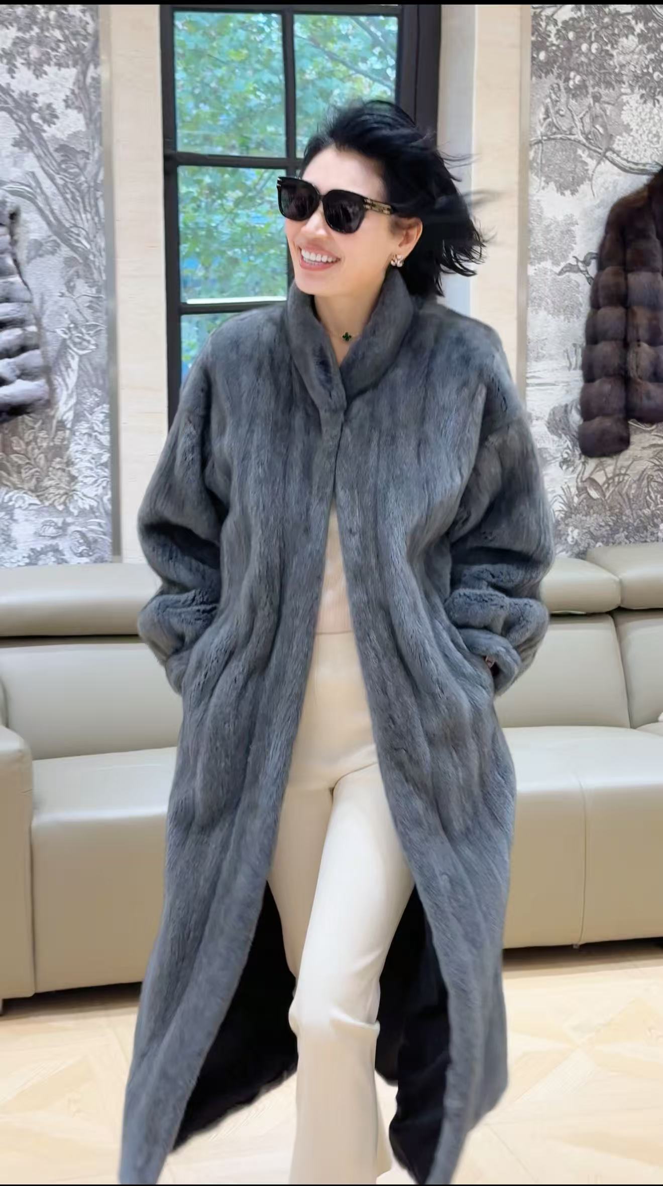 【YINGFEI PARIS】高级定制长款水貂外套