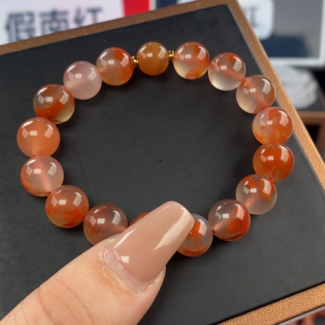 南红玛瑙未镶嵌手链