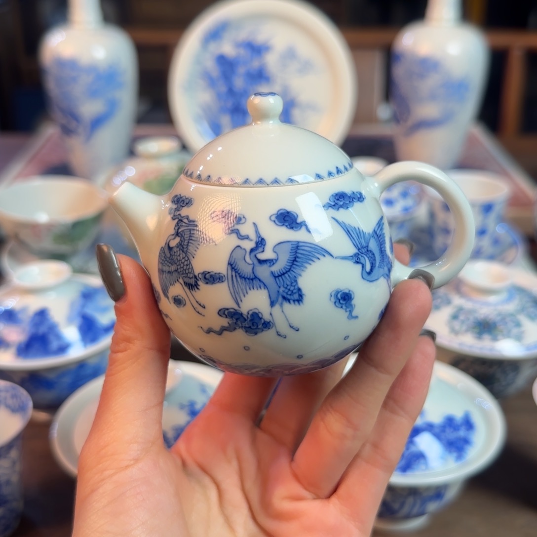 名窑口 六鹤茶壶福利