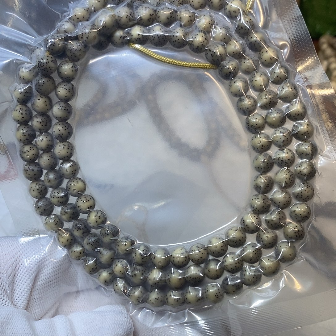 吊坠星月菩提7圆石玉108