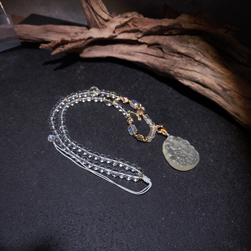 【黑胖珠宝】H0677 黄水晶九尾项链 多样性发其一