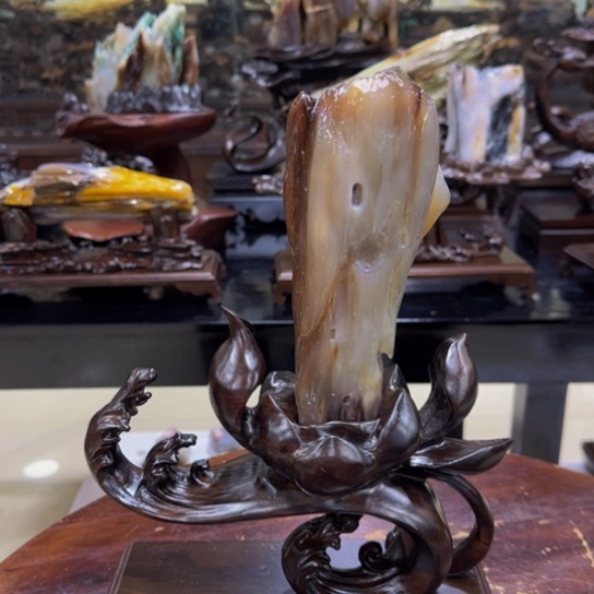 硅化玉摆件未镶嵌